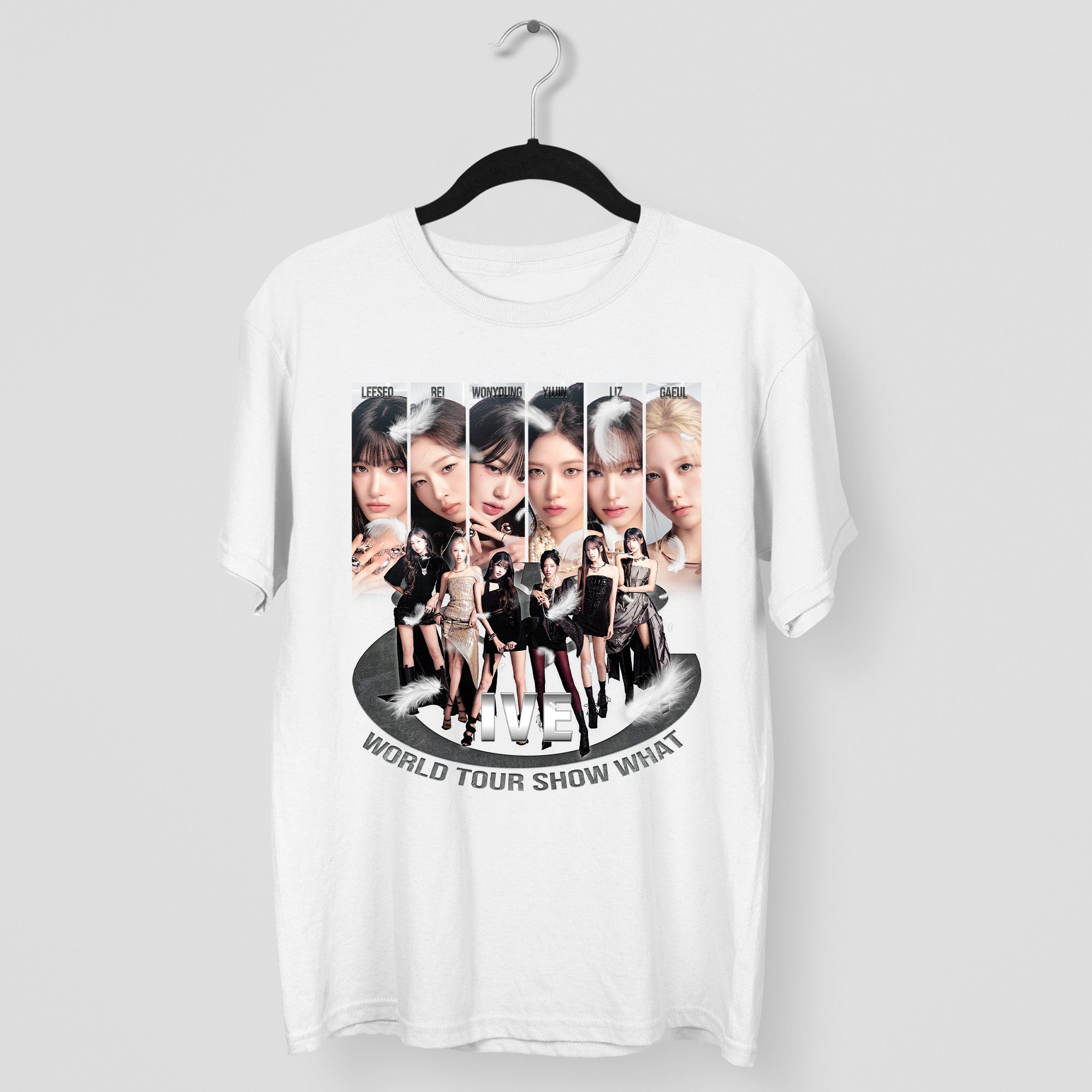 IVE Retro World Tour Show What I Am T-Shirt - Main view, Y2K kpop concert tee