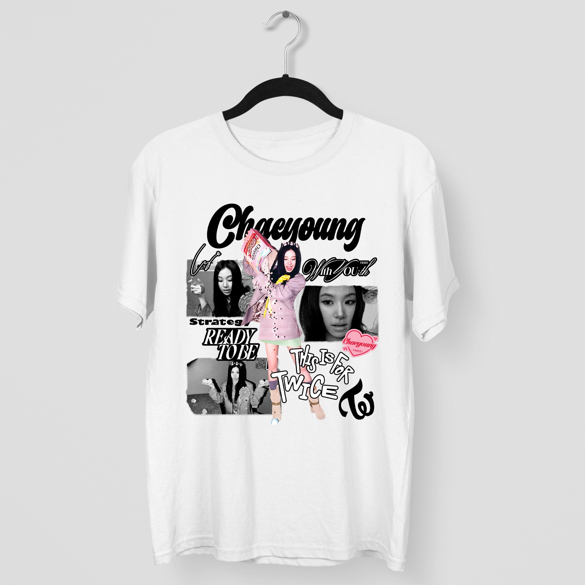 TWICE Graphic Chaeyoung T-Shirt - Main view, Y2K kpop concert tee
