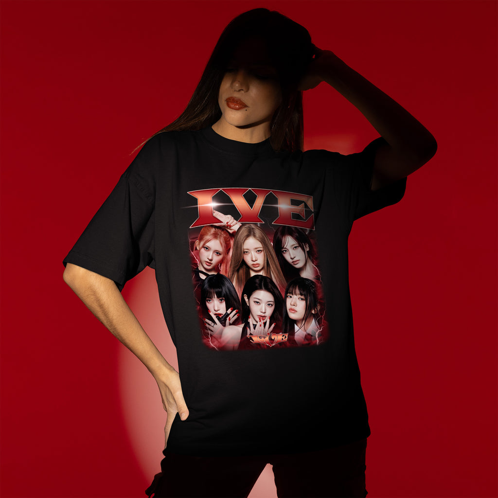IVE Graphic T-Shirt - Women view, Y2K kpop concert tee
