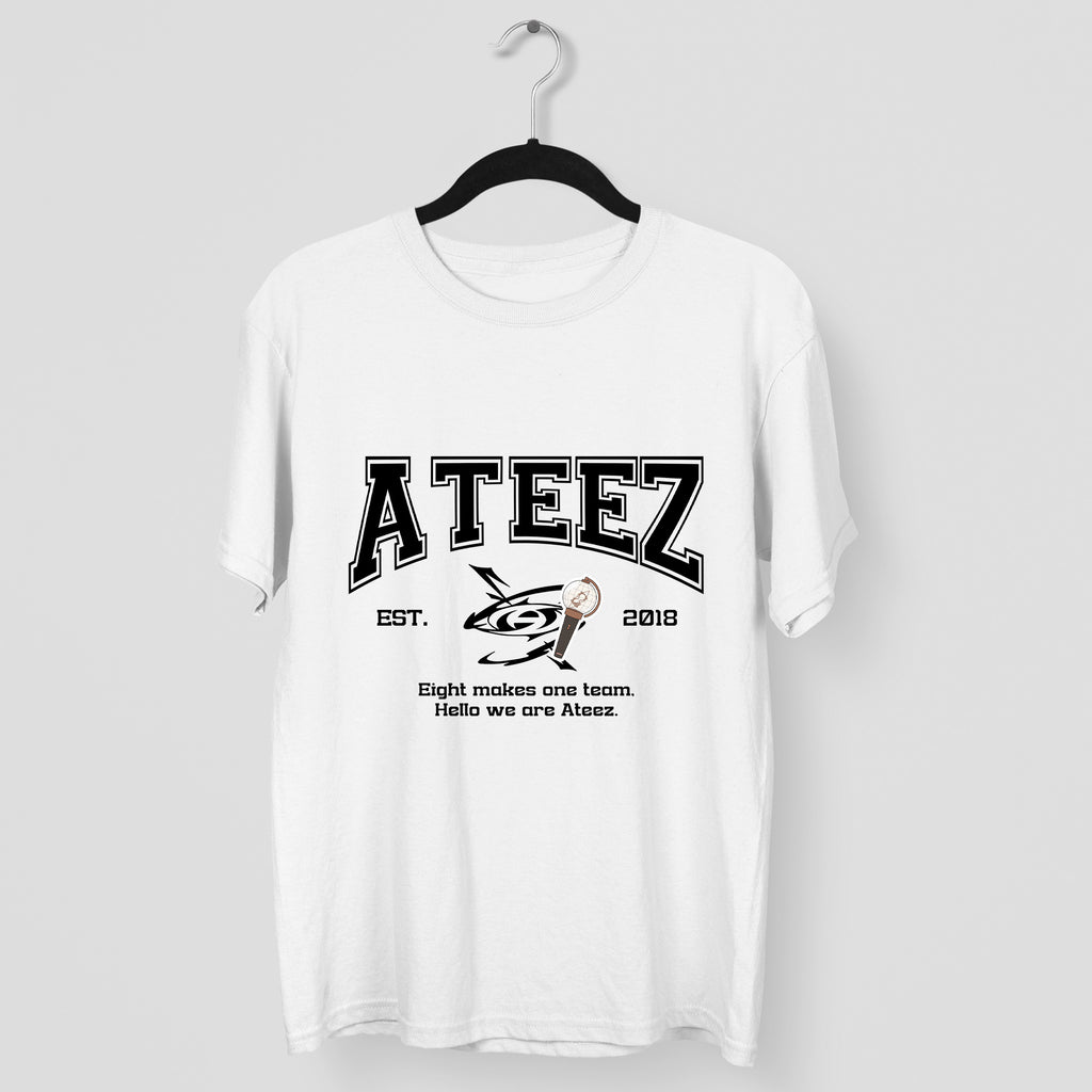 ATEEZ Hello We Are Est 2018 T-Shirt - Main view, Y2K kpop concert tee