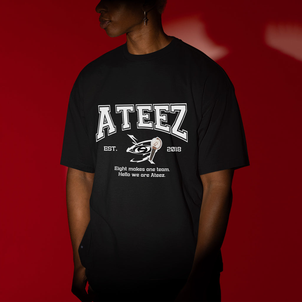 ATEEZ Hello We Are Est 2018 T-Shirt - Men view, Y2K kpop concert tee