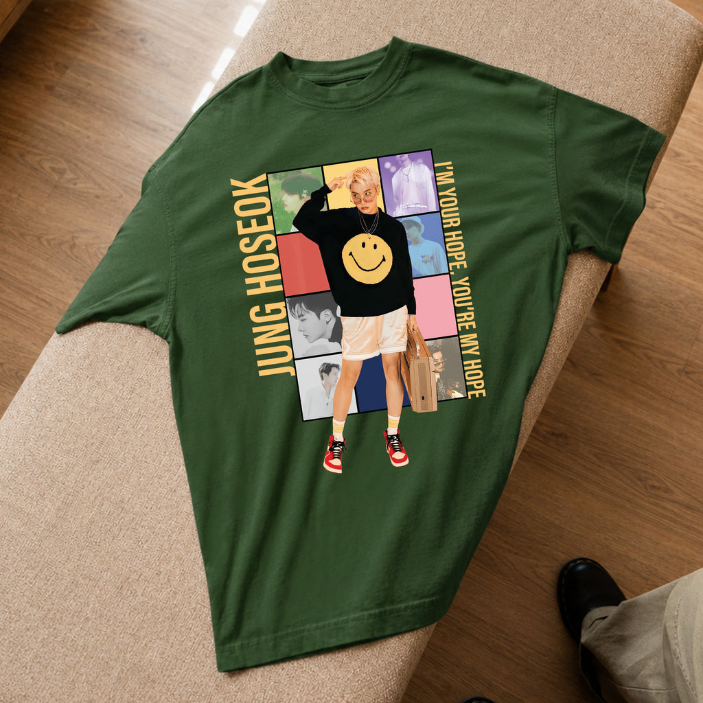 BTS J-Hope I'm Your Hope You're My Hope T-Shirt - Spread view, Y2K kpop concert tee