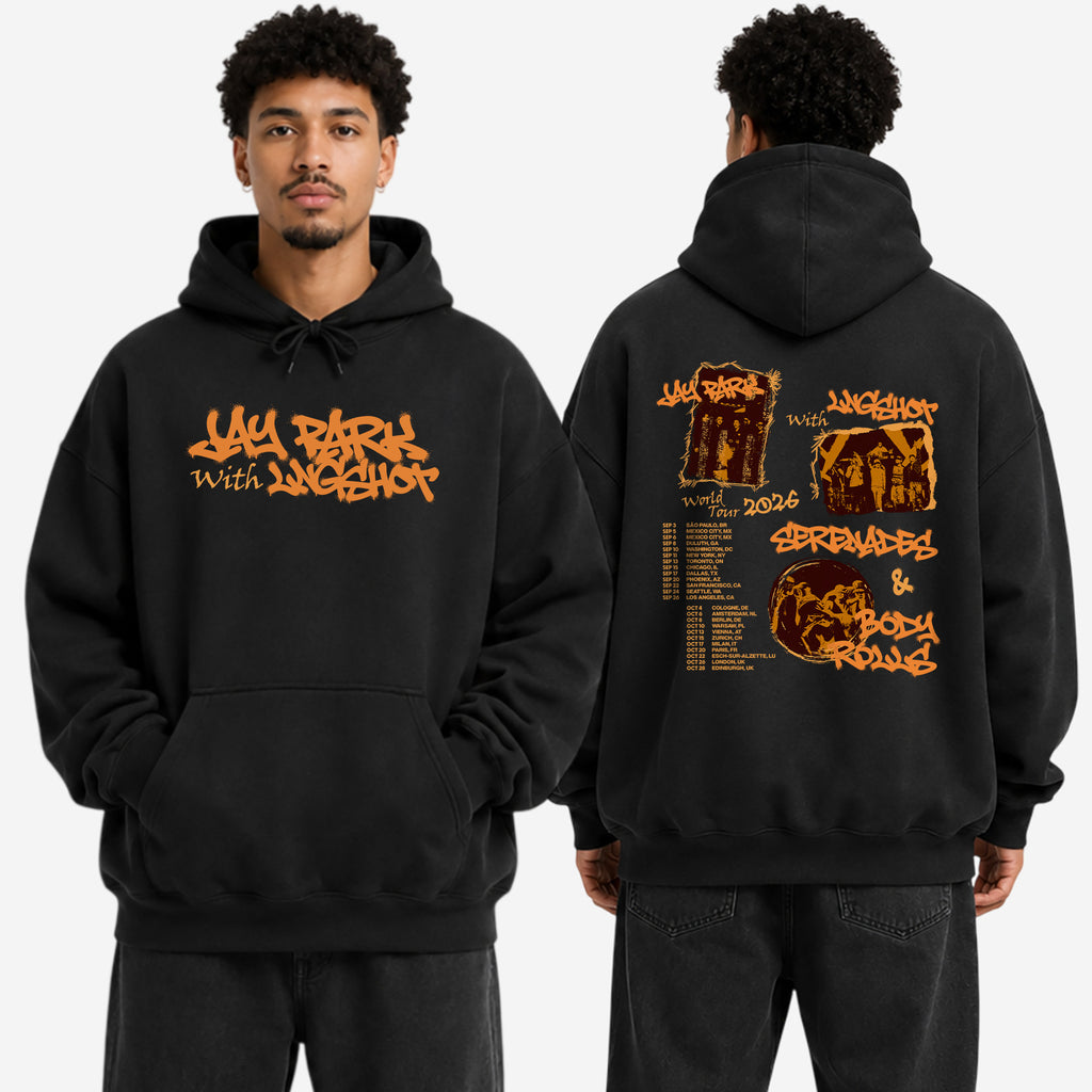 Jay Park w LNGSHOT Serenades & Body Rolls 2026 Hoodie - Men view, Y2K kpop concert hoodie
