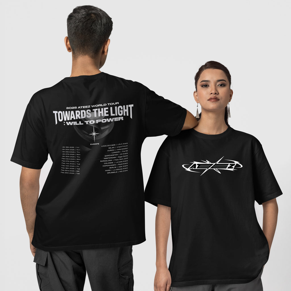 ATEEZ World Tour 2025 T-Shirt - Couple 1 view, Y2K kpop concert tee