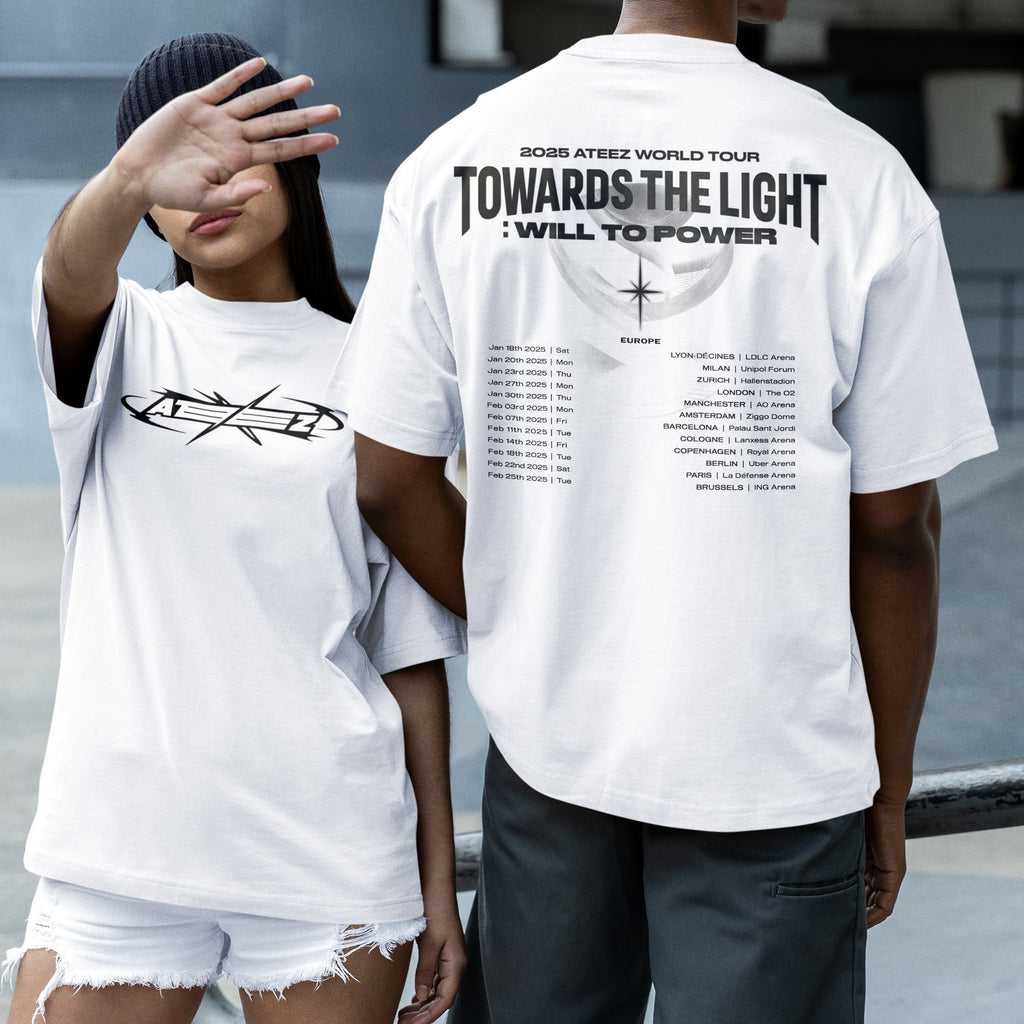 ATEEZ World Tour 2025 T-Shirt - Couple 2 view, Y2K kpop concert tee