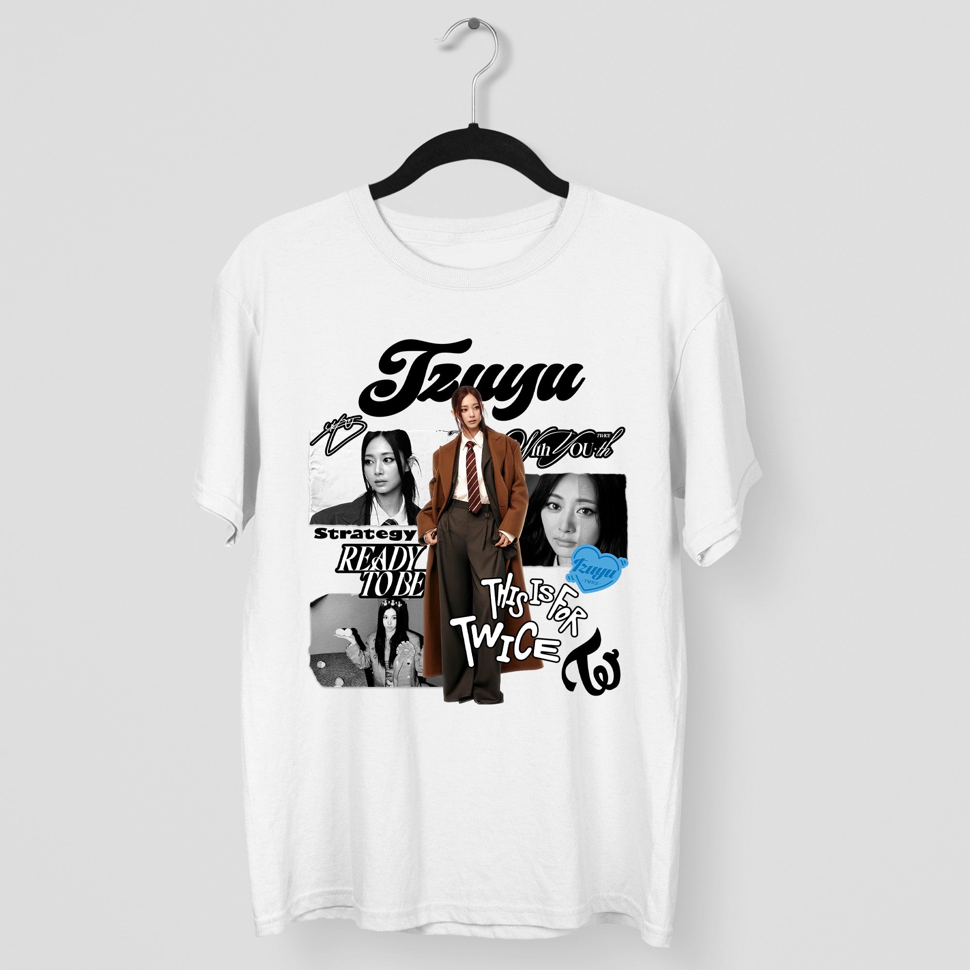 TWICE Graphic Tzuyu T-Shirt - Main view, Y2K kpop concert tee