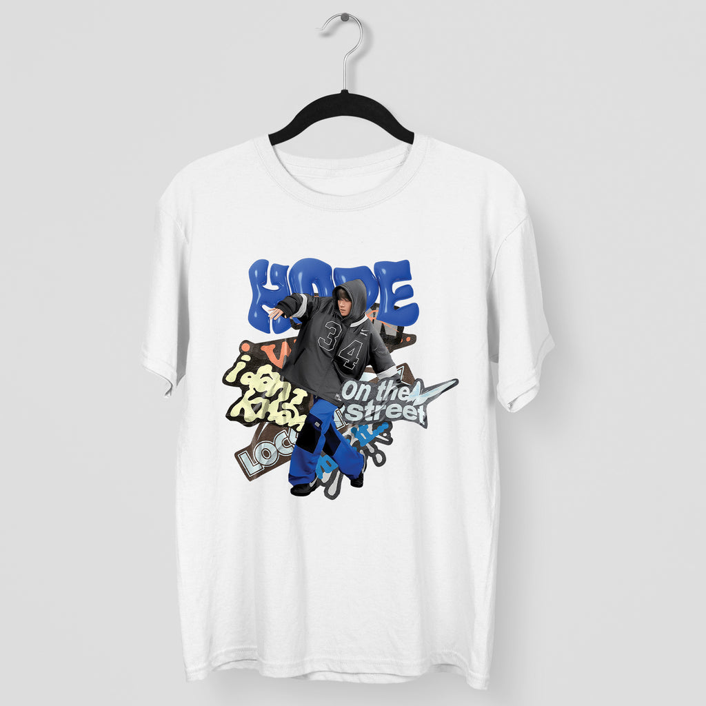 BTS J-Hope Hope On The Street T-Shirt - Main view, Y2K kpop concert tee