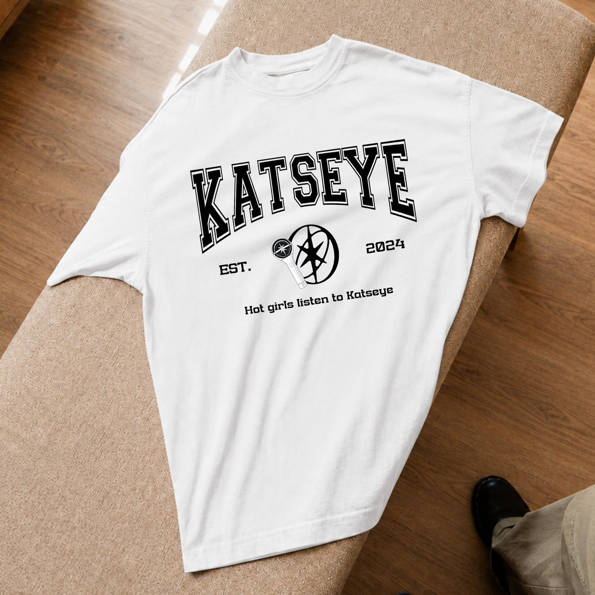 KATSEYE Hot Girls Listen To T-Shirt - Spread view, Y2K kpop concert tee