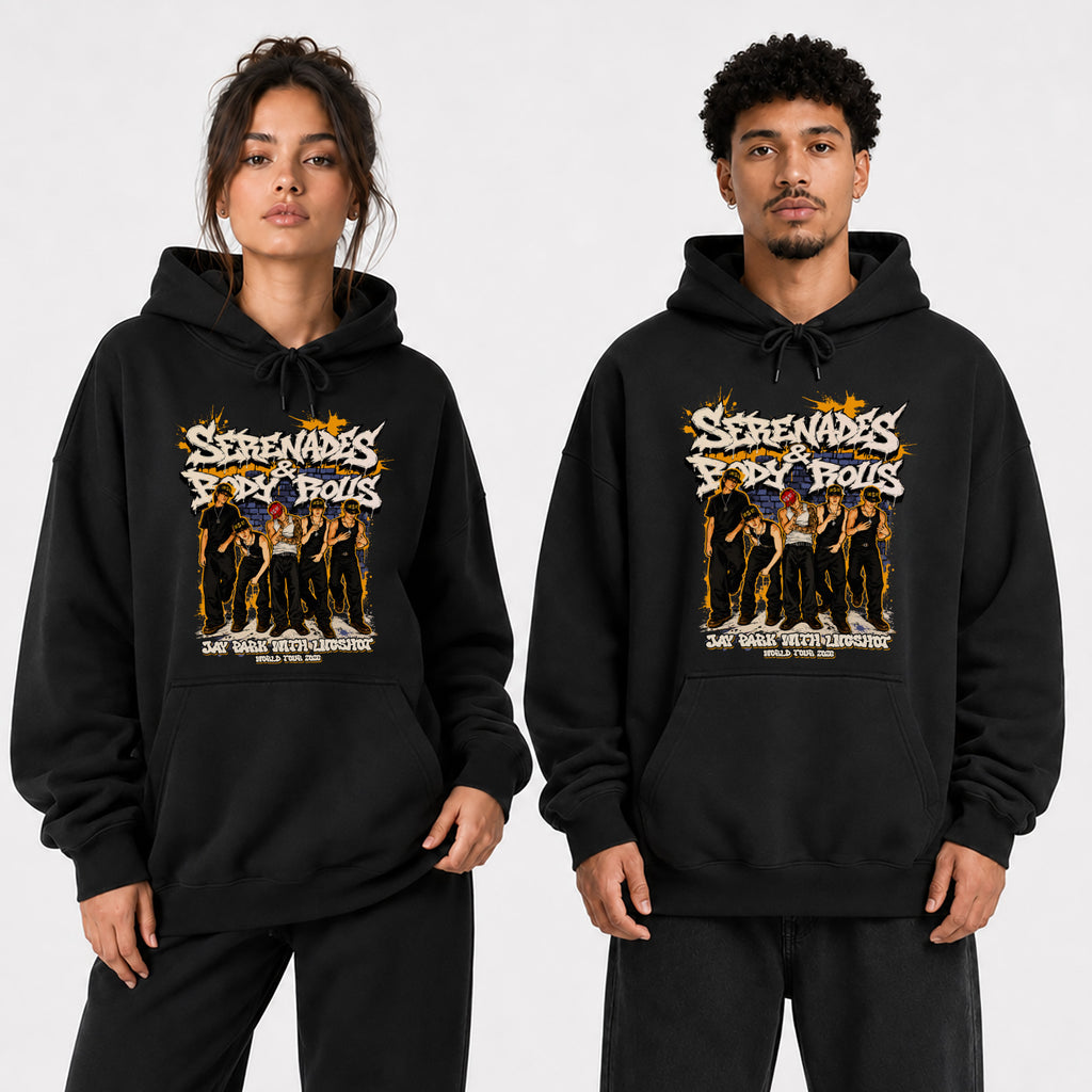 Jay Park w LNGSHOT 2026 World Tour Hoodie - Couple view, Y2K kpop concert hoodie