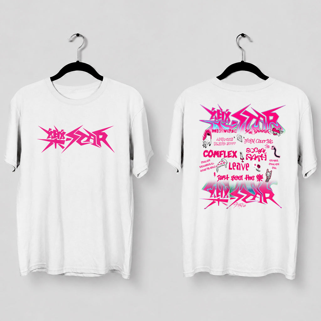 Stray Kids Rockstar T-Shirt - Main view, Y2K kpop concert tee