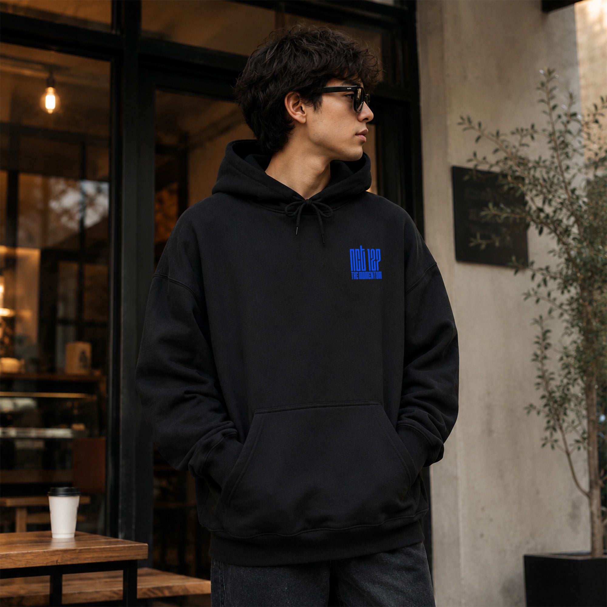 NCT 127 The Momentum 2025 Hoodie - Men Front view, Y2K kpop concert hoodie