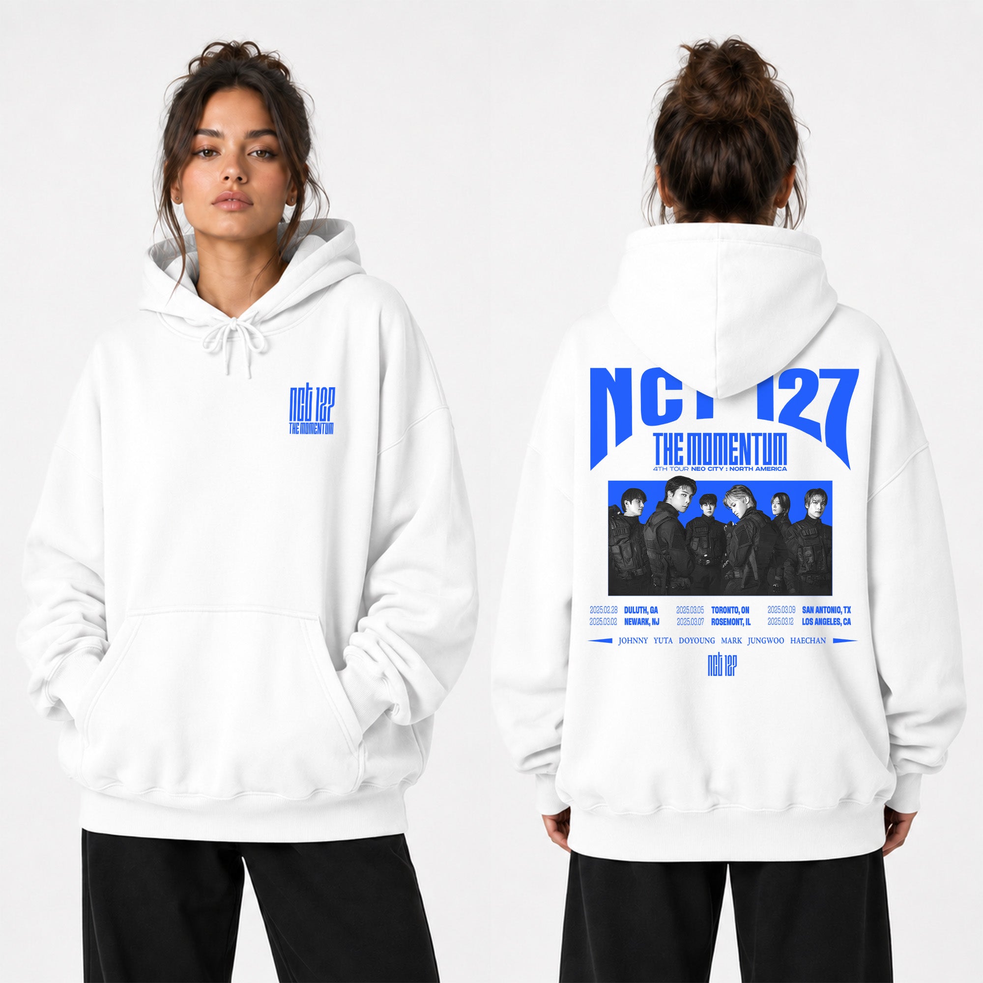 NCT 127 The Momentum 2025 Hoodie - Women view, Y2K kpop concert hoodie