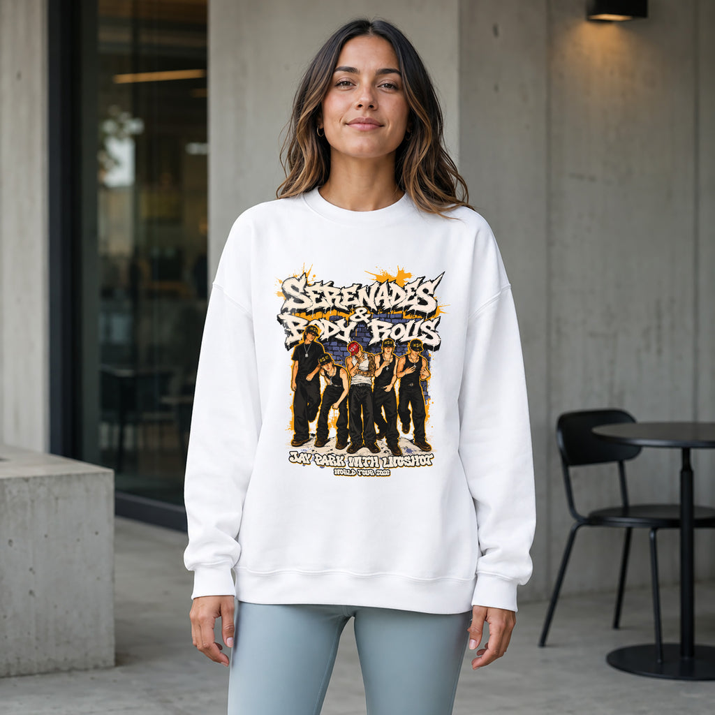 Jay Park Graphic LNGSHOT Concert 2026 Sweatshirt - Women view, Y2K kpop concert sweatshirt