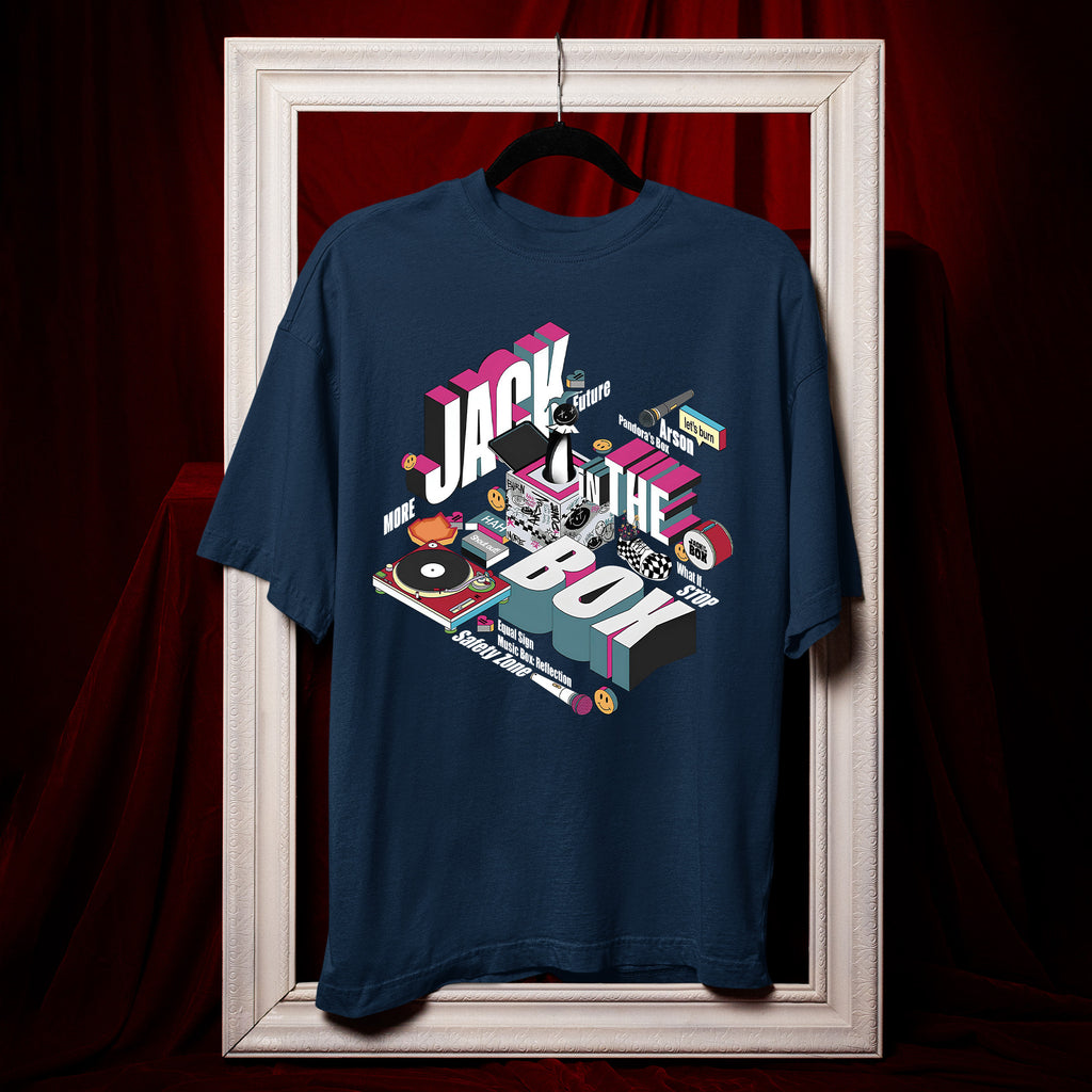 BTS J-Hope Jack In The Box T-Shirt - Hang view, Y2K kpop concert tee