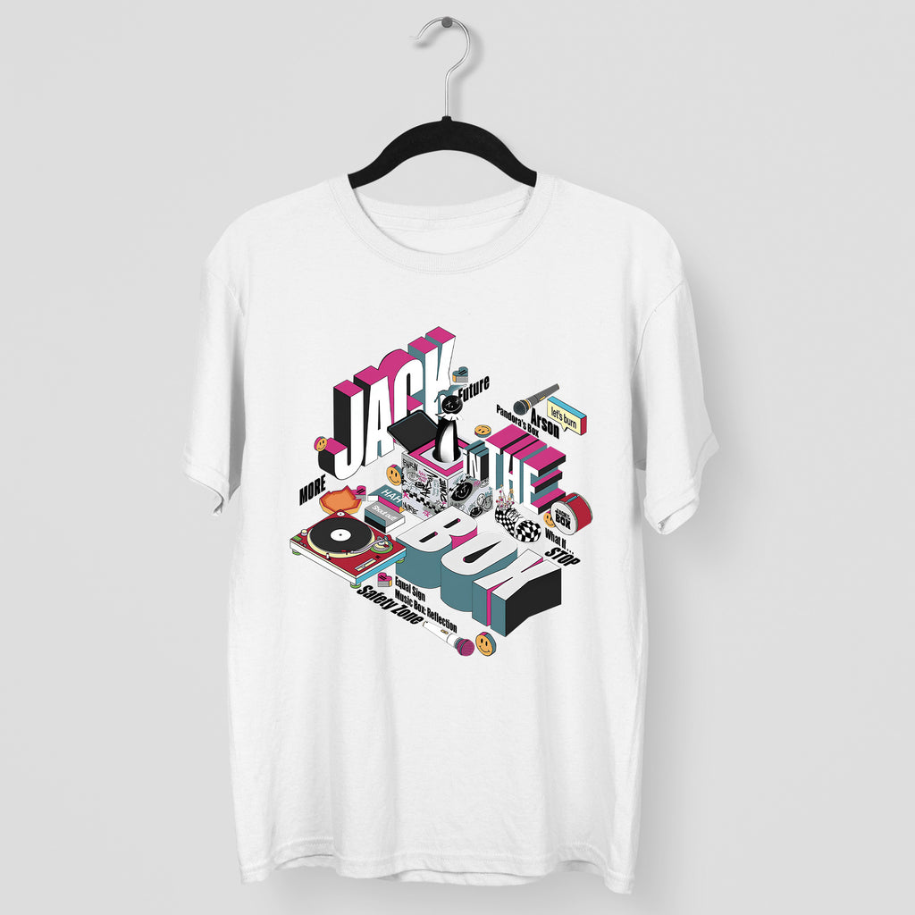 BTS J-Hope Jack In The Box T-Shirt - Main view, Y2K kpop concert tee