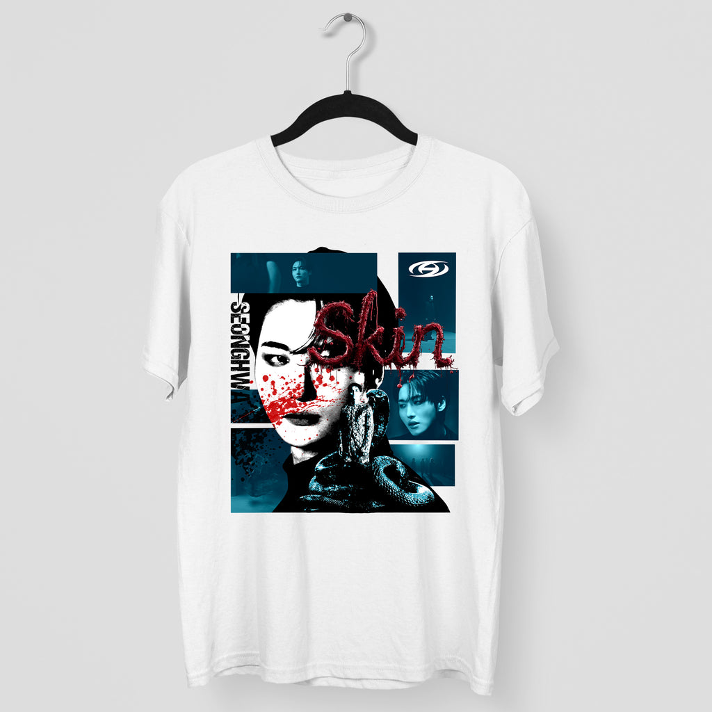 ATEEZ Seonghwa Skin Solo T-Shirt - Main view, Y2K kpop concert tee