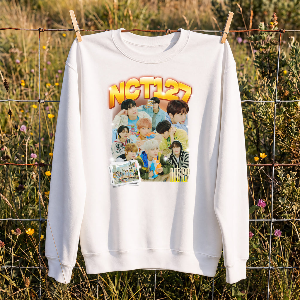 NCT 127 Member Sweatshirt - Hang view, Y2K kpop concert sweatshirt