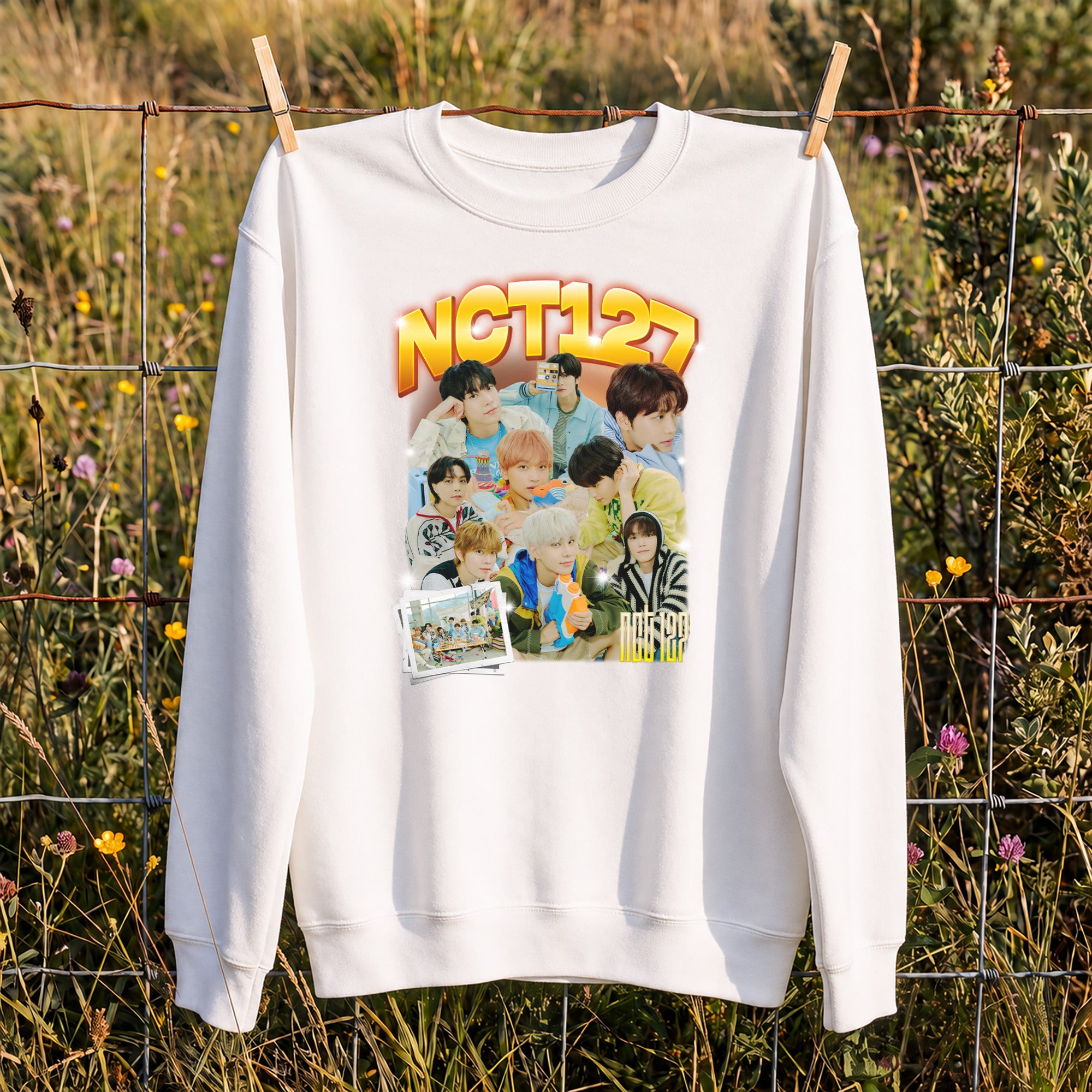 NCT 127 Member Sweatshirt - Hang view, Y2K kpop concert sweatshirt