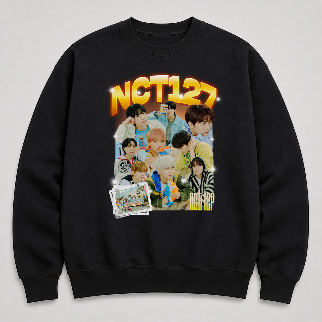 NCT 127 Member Sweatshirt - Main view, Y2K kpop concert sweatshirt