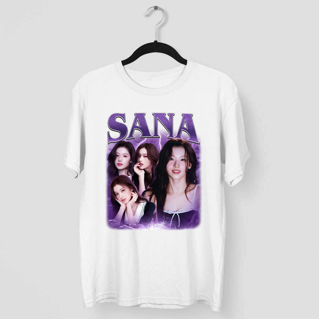 TWICE Sana T-Shirt - Main view, Y2K kpop concert tee