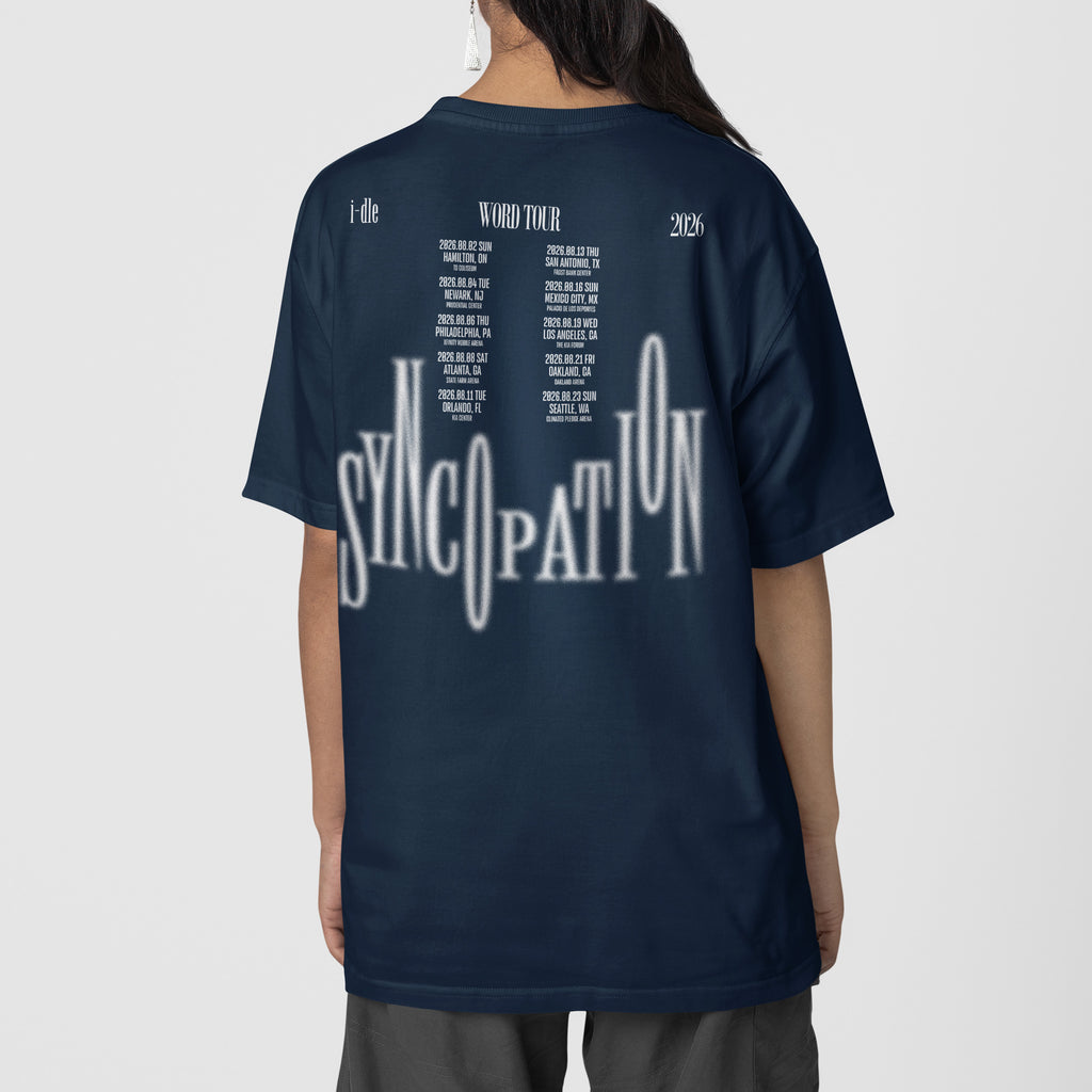 (G)I-DLE World Tour 2026 T-Shirt - Back view, Y2K kpop concert tee