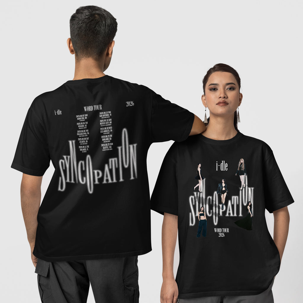 (G)I-DLE World Tour 2026 T-Shirt - Couple 1 view, Y2K kpop concert tee