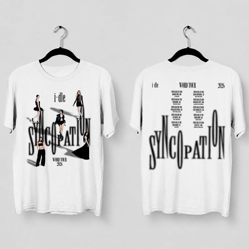 (G)I-DLE World Tour 2026 T-Shirt - Main view, Y2K kpop concert tee