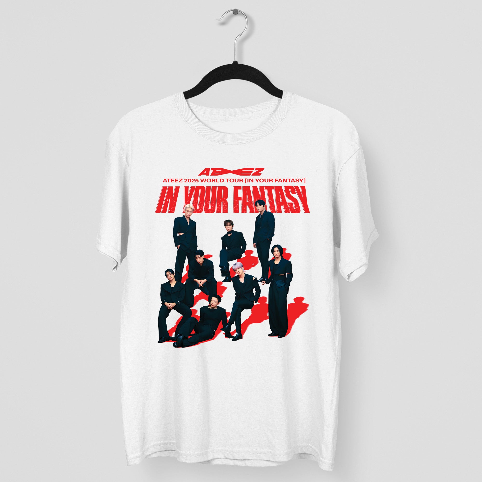 ATEEZ 2025 World Tour In Your Fantasy T-Shirt - Main view, Y2K kpop concert tee