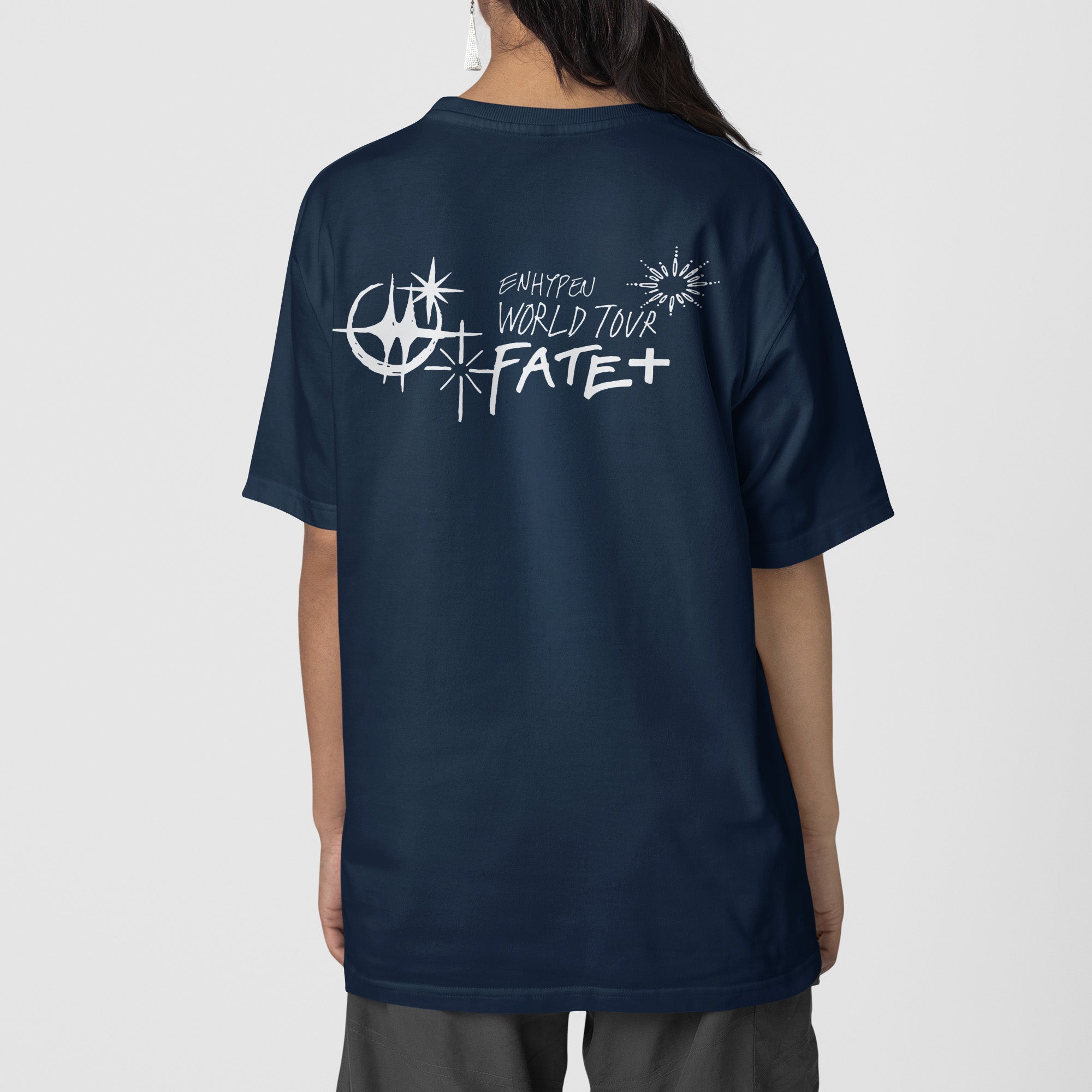 ENHYPEN World Tour Fate T-Shirt - Back view, Y2K kpop concert tee
