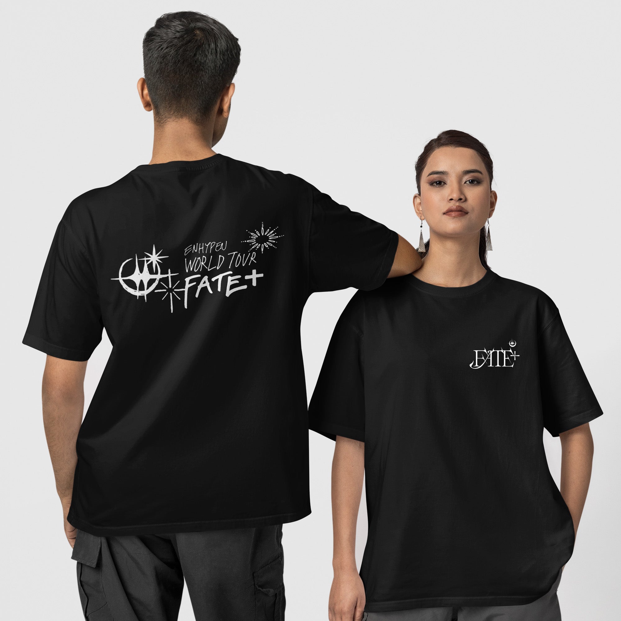 ENHYPEN World Tour Fate T-Shirt - Couple 1 view, Y2K kpop concert tee