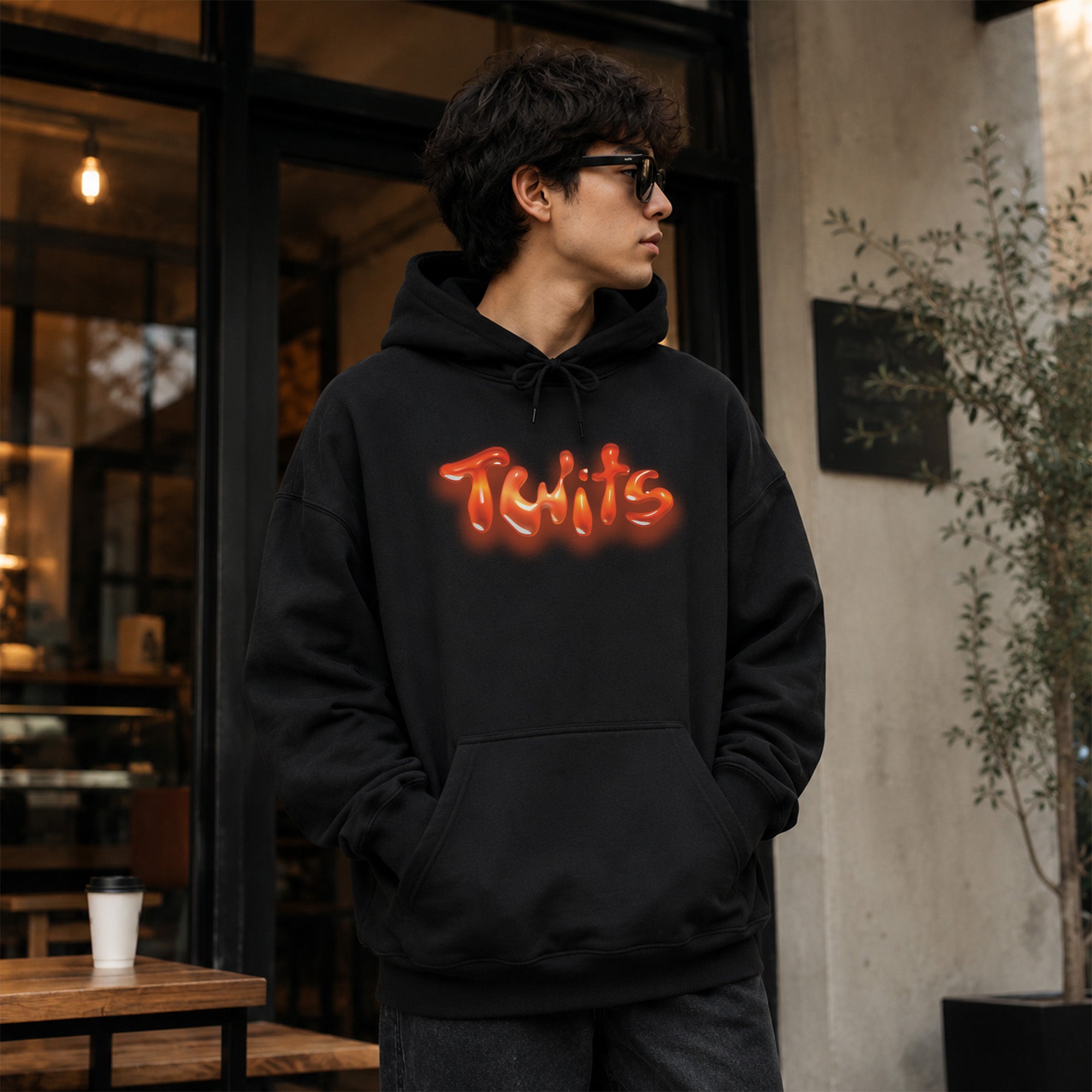 HWASA Live Tour Twits In NA 2025 Hoodie - Men Front view, Y2K kpop concert hoodie