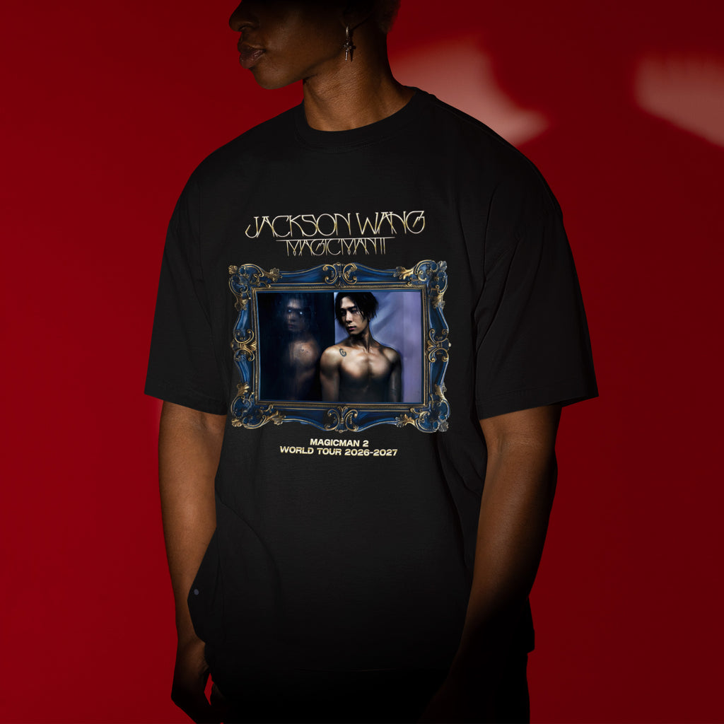 Jackson Wang Magicman 2 World Tour T-Shirt - Men view, Y2K kpop concert tee