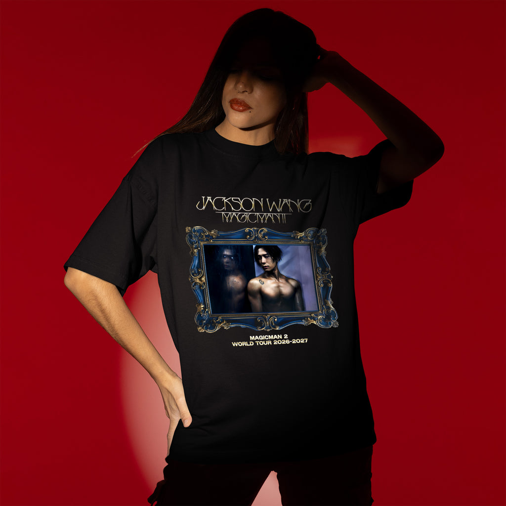Jackson Wang Magicman 2 World Tour T-Shirt - Women view, Y2K kpop concert tee