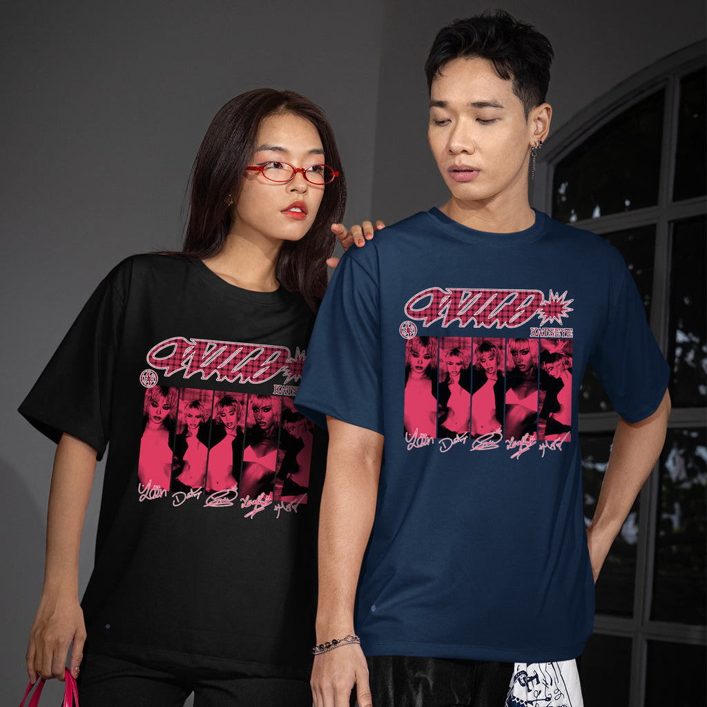 KATSEYE 3rd Ep Wild Member T-Shirt - Couple view, Y2K kpop concert tee