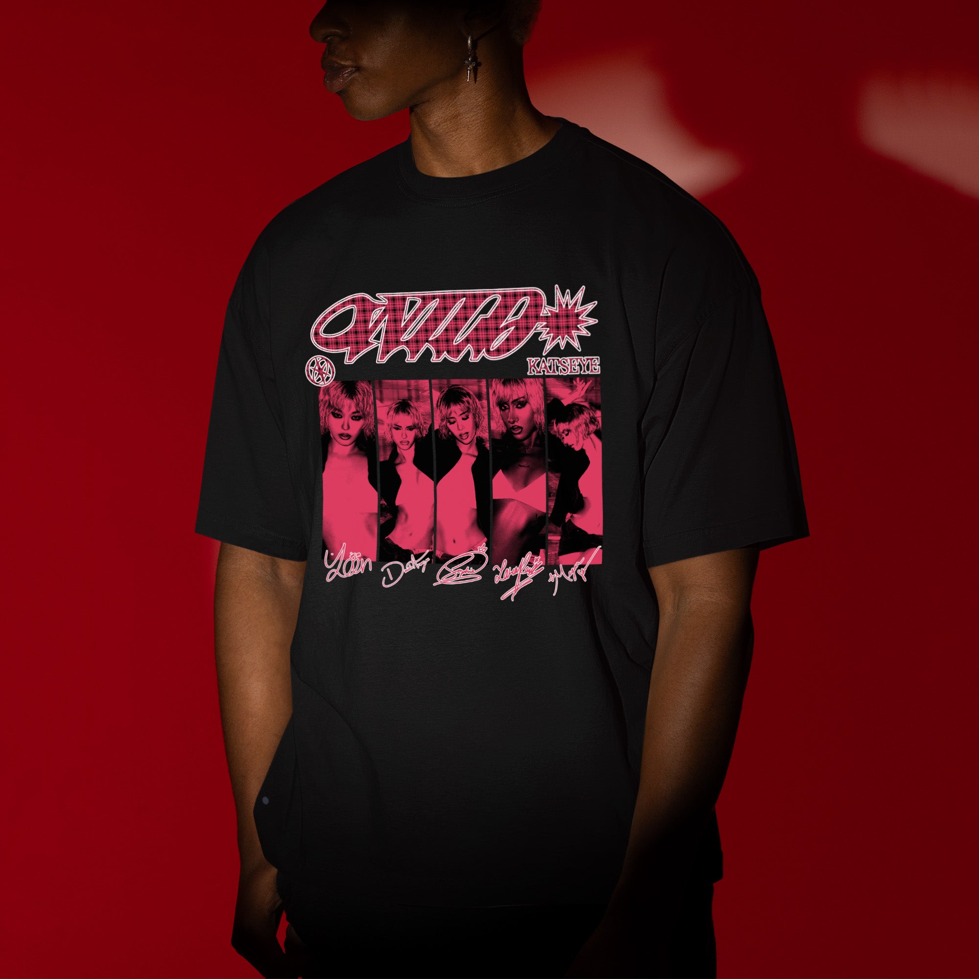 KATSEYE 3rd Ep Wild Member T-Shirt - Men view, Y2K kpop concert tee