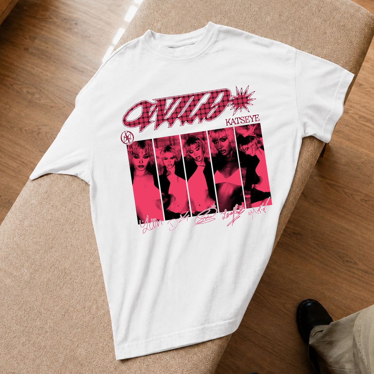 KATSEYE 3rd Ep Wild Member T-Shirt - Spread view, Y2K kpop concert tee