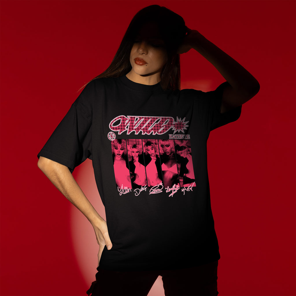 KATSEYE 3rd Ep Wild Member T-Shirt - Women view, Y2K kpop concert tee