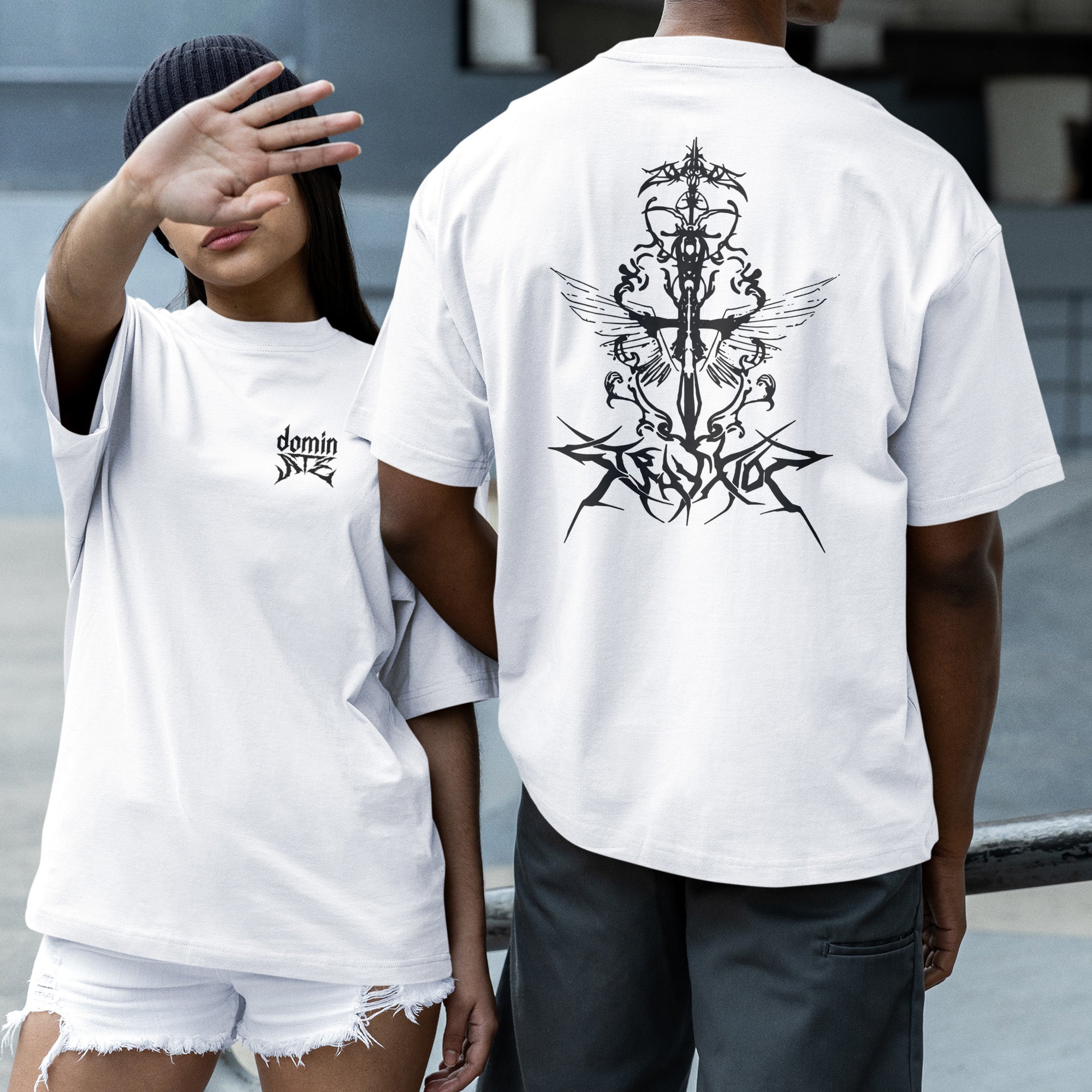 Stray Kids Retro DominATE T-Shirt - Couple 2 view, Y2K kpop concert tee