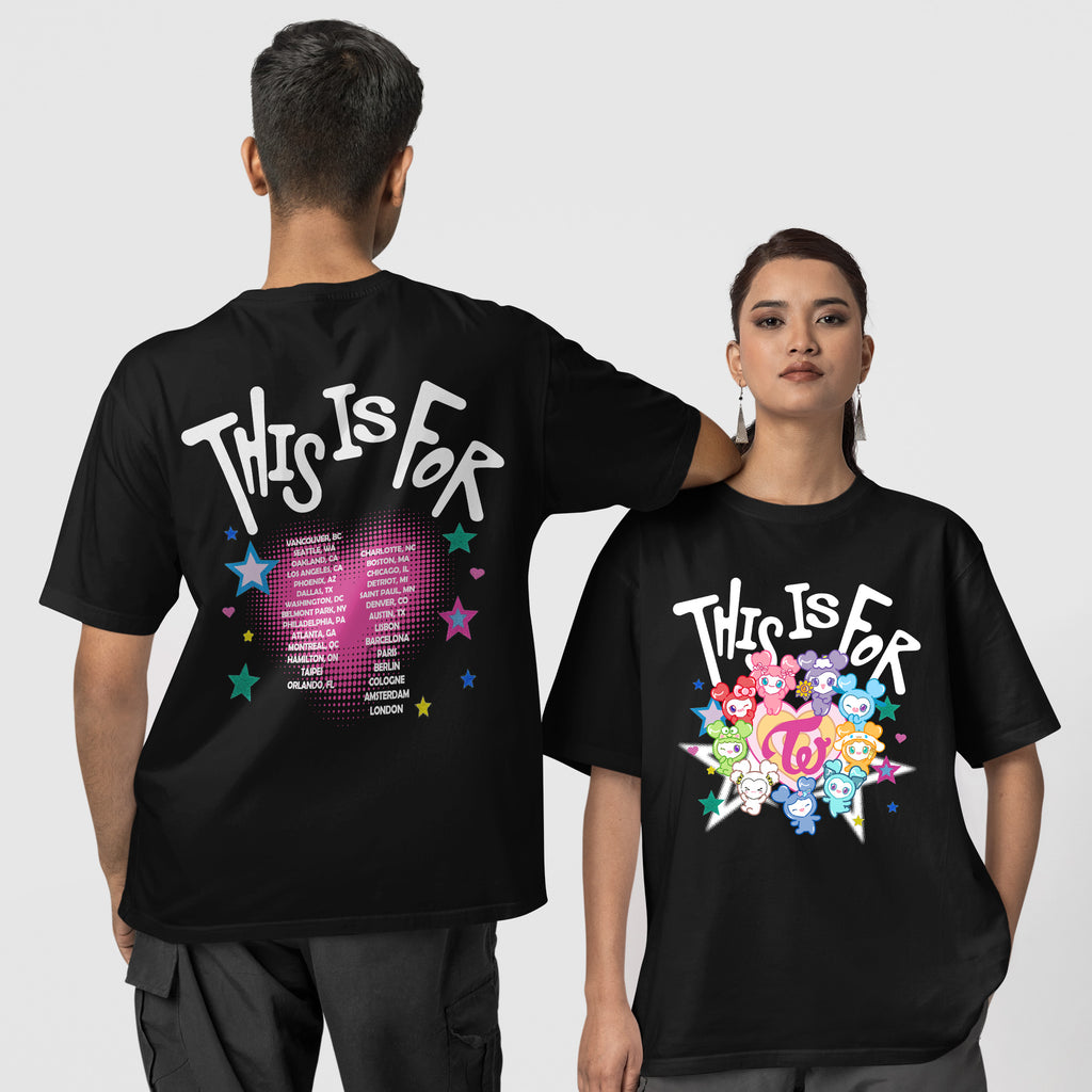 TWICE Lovelys This Is For World Tour T-Shirt - Couple 1 view, Y2K kpop concert tee