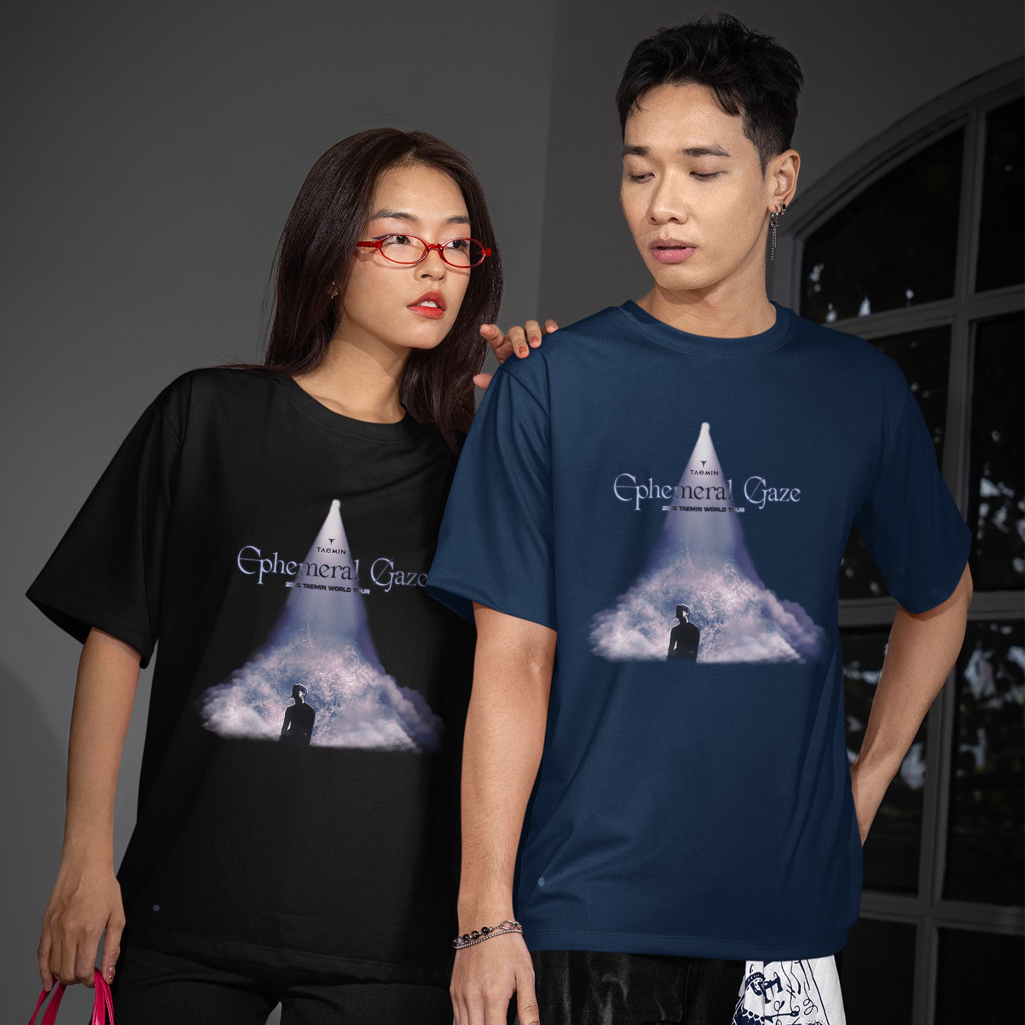 Taemin World Tour Ephemeral Gaze T-Shirt - Couple view, Y2K kpop concert tee