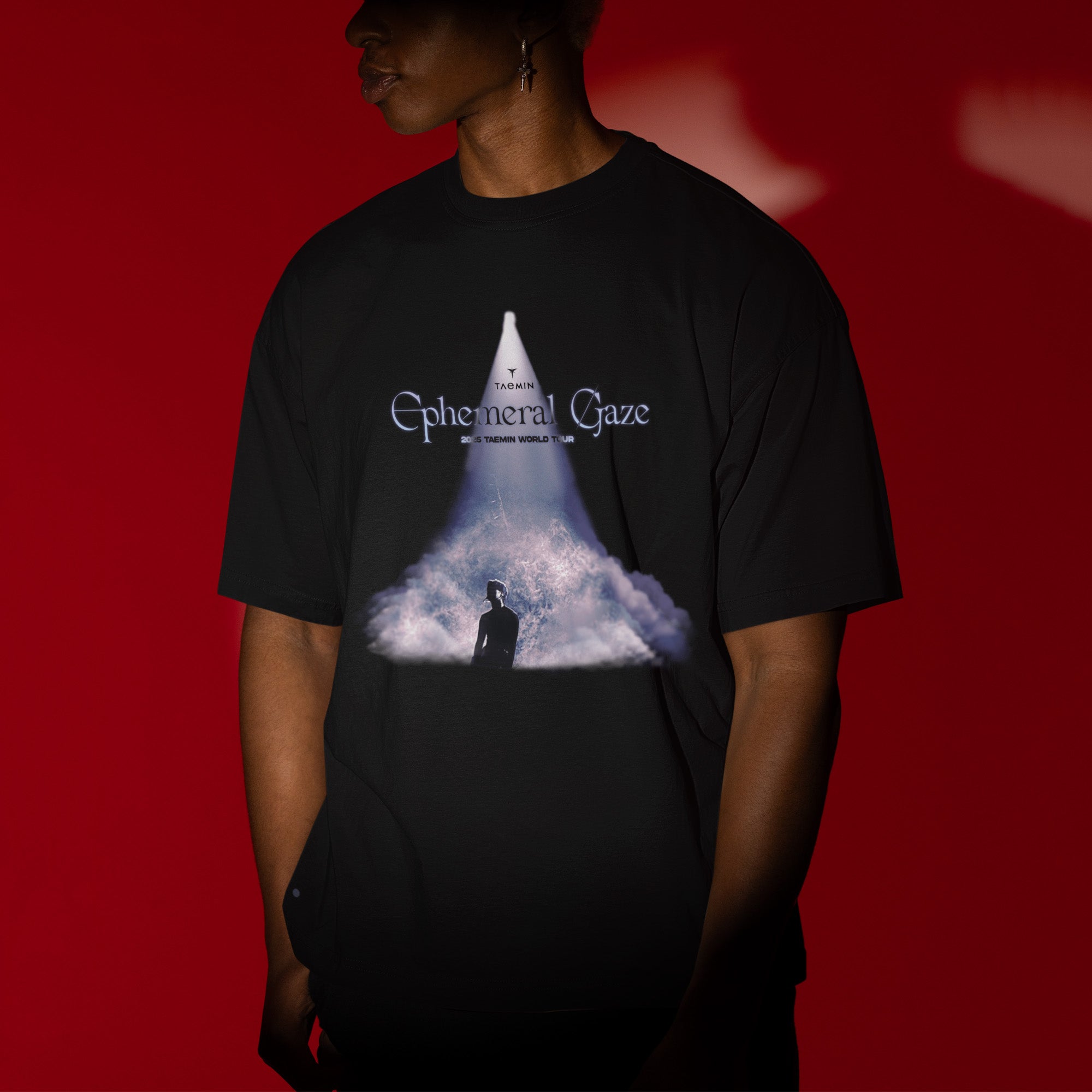 Taemin World Tour Ephemeral Gaze T-Shirt - Men view, Y2K kpop concert tee