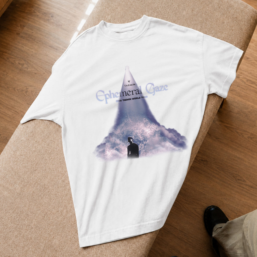 Taemin World Tour Ephemeral Gaze T-Shirt - Spread view, Y2K kpop concert tee