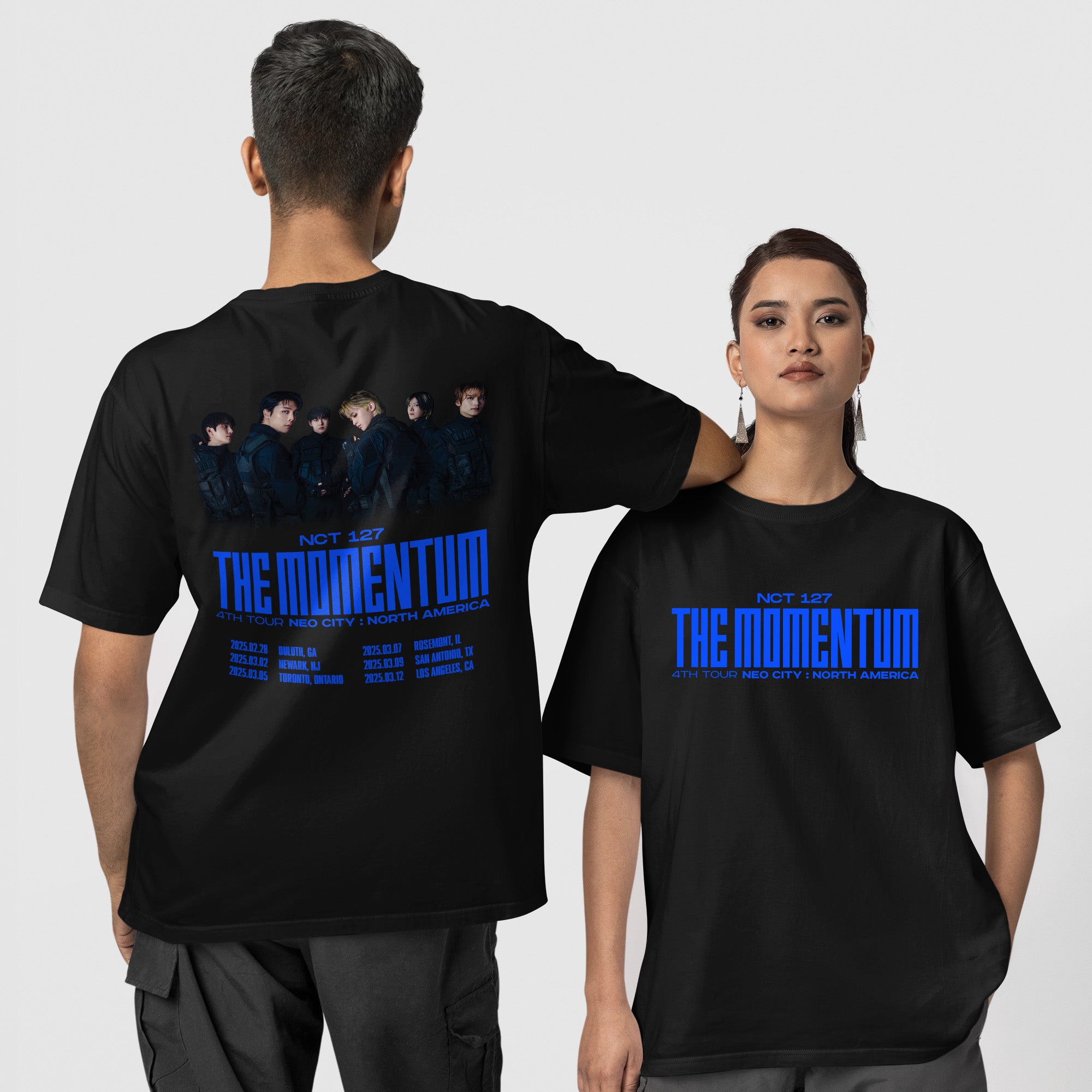 NCT 127 The Momentum 4th Tour T-Shirt - Couple 1 view, Y2K kpop concert tee