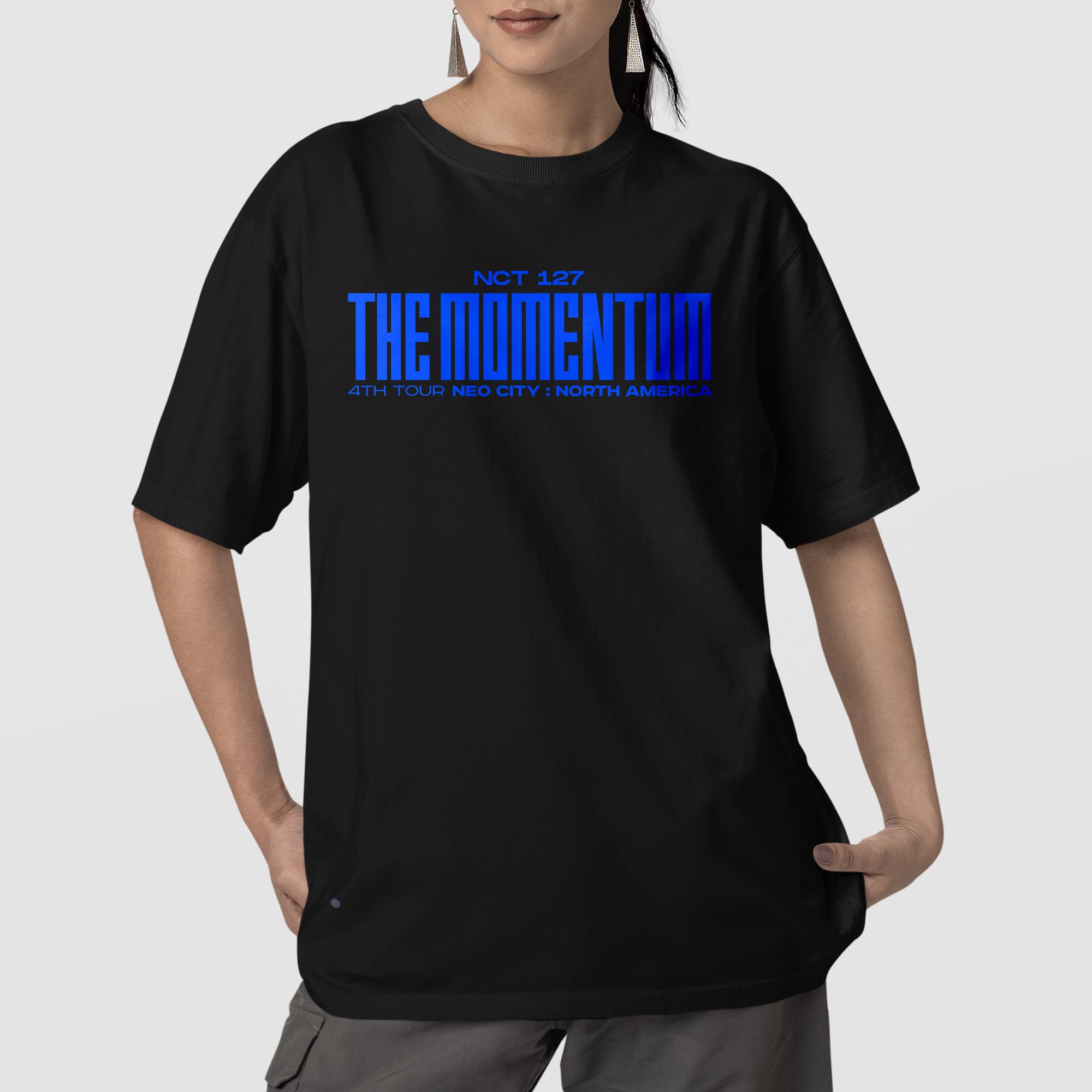 NCT 127 The Momentum 4th Tour T-Shirt - Front view, Y2K kpop concert tee
