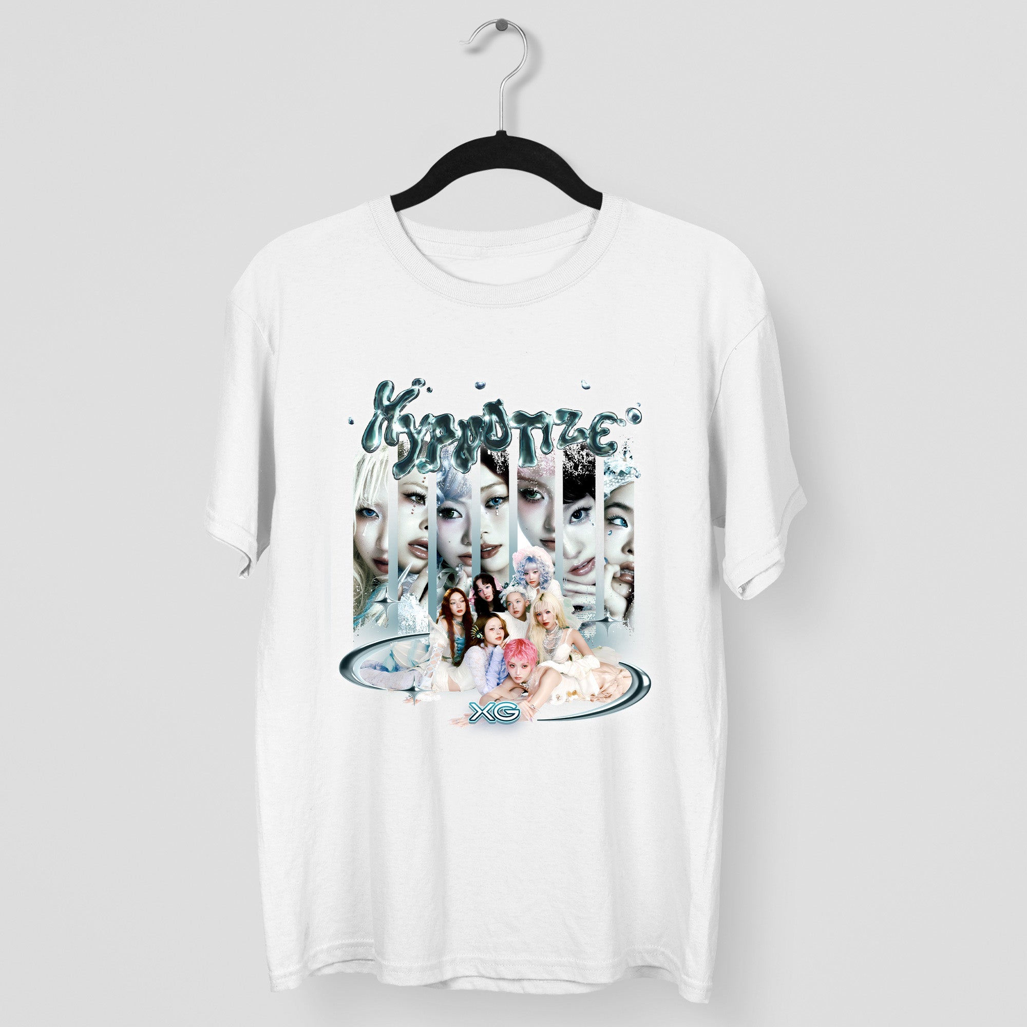 XG HYPNOTIZE Graphic T-Shirt - Main view, Y2K kpop concert tee