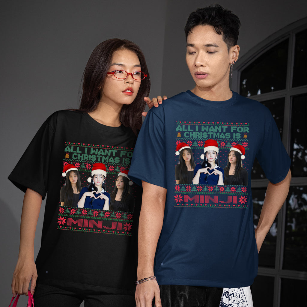 All You Want For Christmas Is Hyein T-Shirt - Couple view, Y2K kpop concert tee