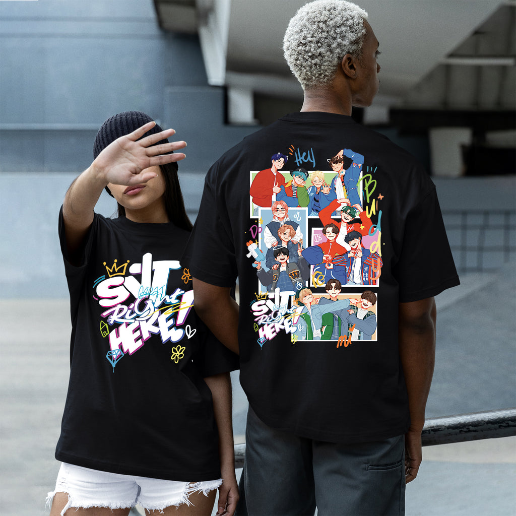SEVENTEEN Cute Right Here T-Shirt - Couple 1 view, Y2K kpop concert tee