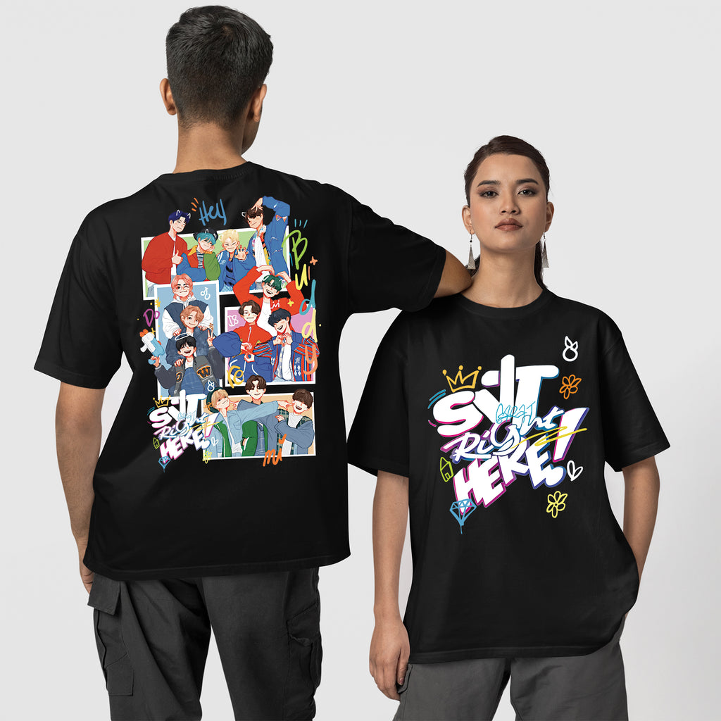SEVENTEEN Cute Right Here T-Shirt - Couple 2 view, Y2K kpop concert tee