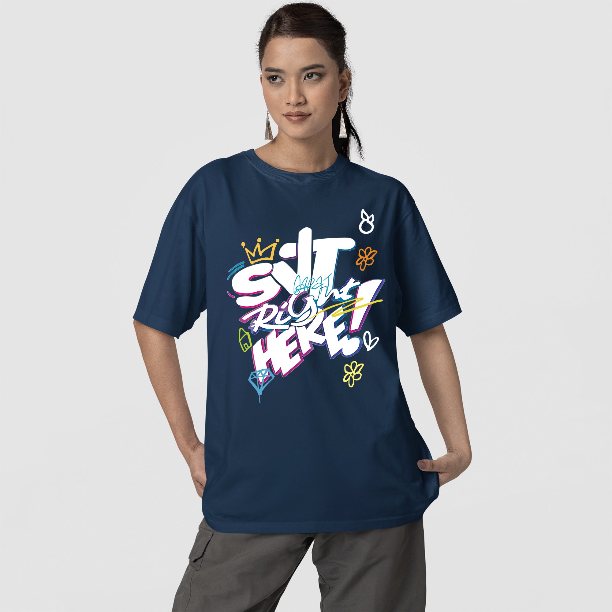 SEVENTEEN Cute Right Here T-Shirt - Front view, Y2K kpop concert tee
