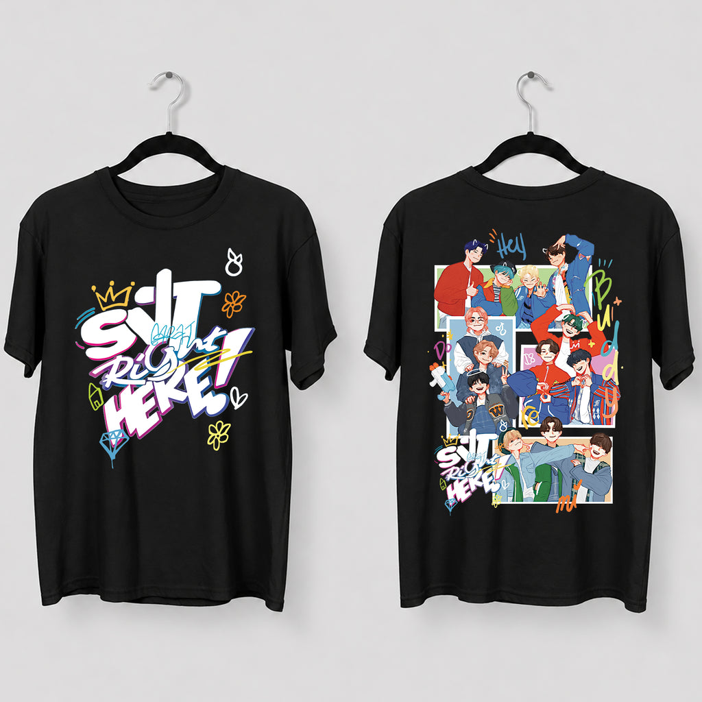 SEVENTEEN Cute Right Here T-Shirt - Main view, Y2K kpop concert tee